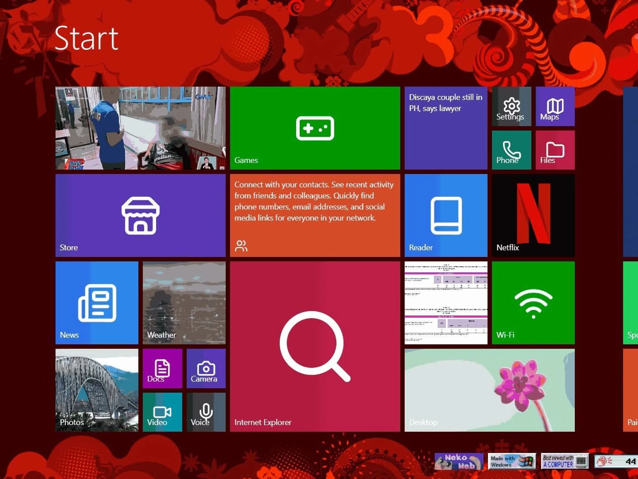 Windows 8.1 Start Screen