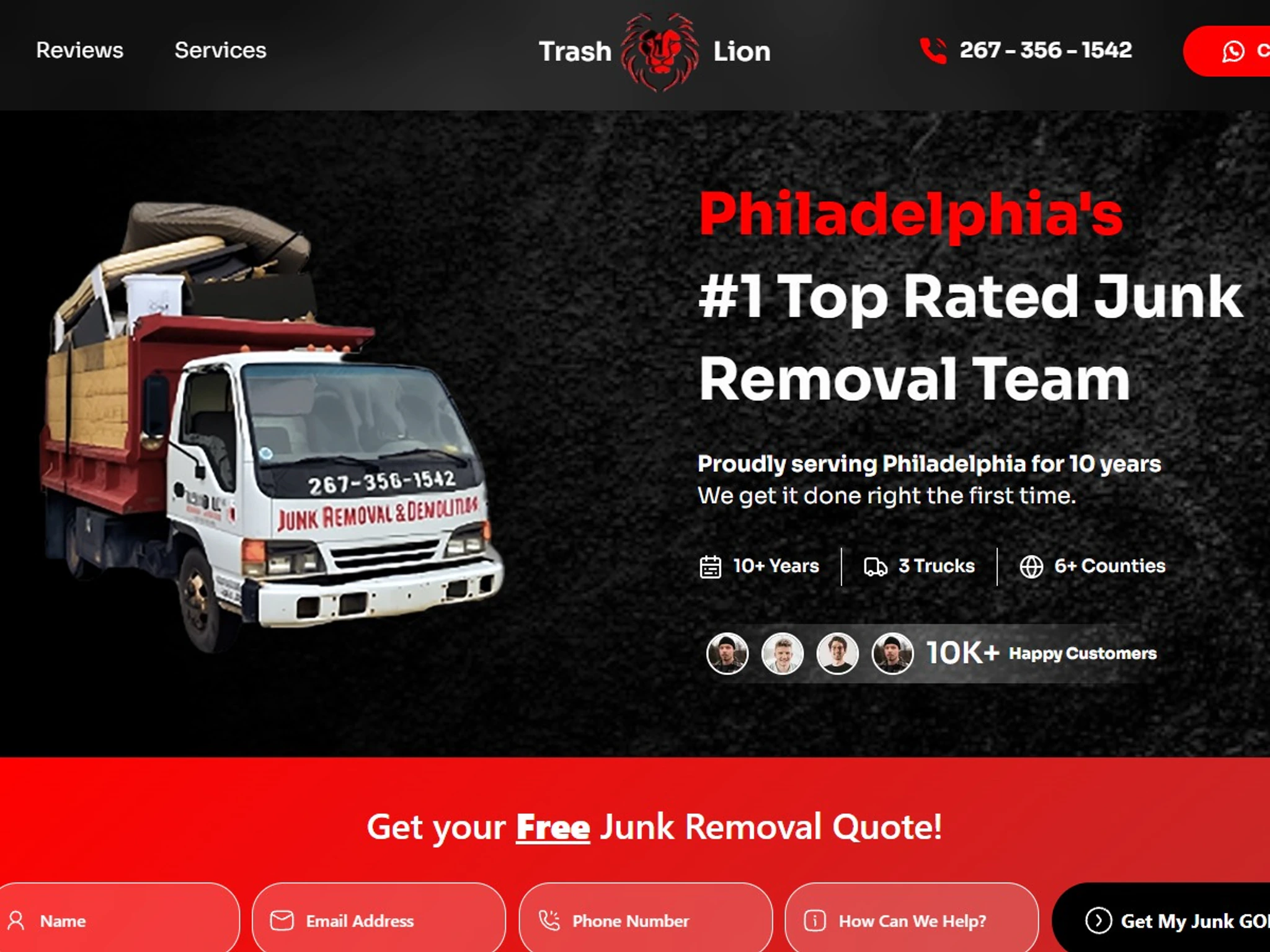 TrashLion SaaS Landing Page